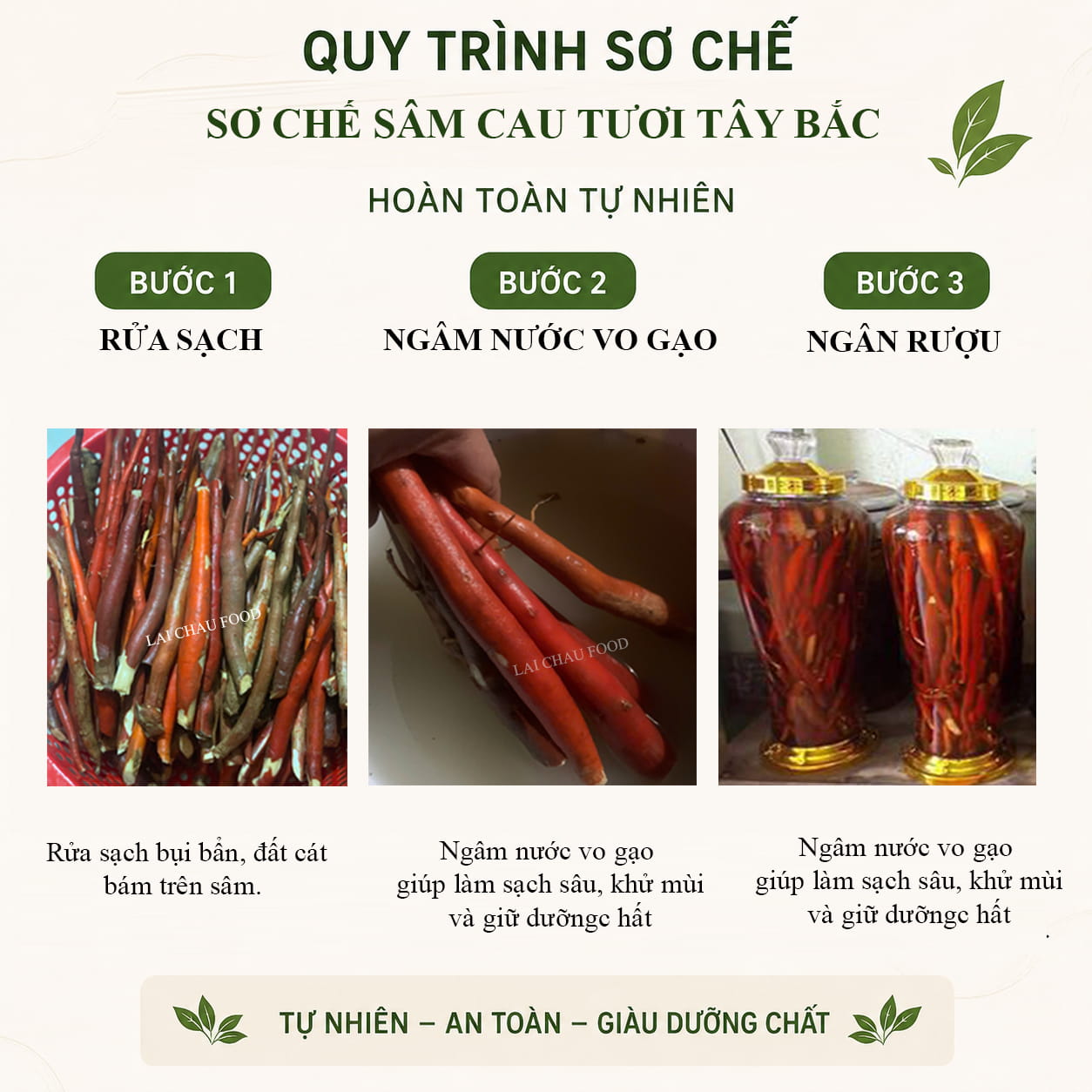 Sơ chế sâm cau đỏ