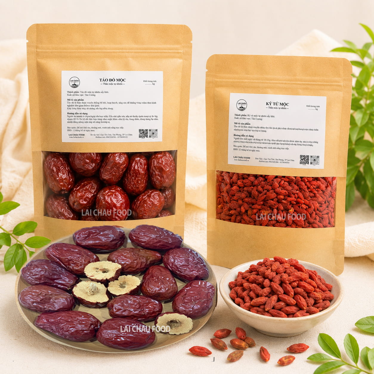 Combo táo đỏ, kỷ tử mộc