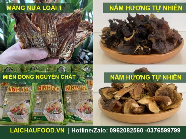 Combo Măng, Miến, Mộc Nhĩ, Nấm Hương Tây Bắc
