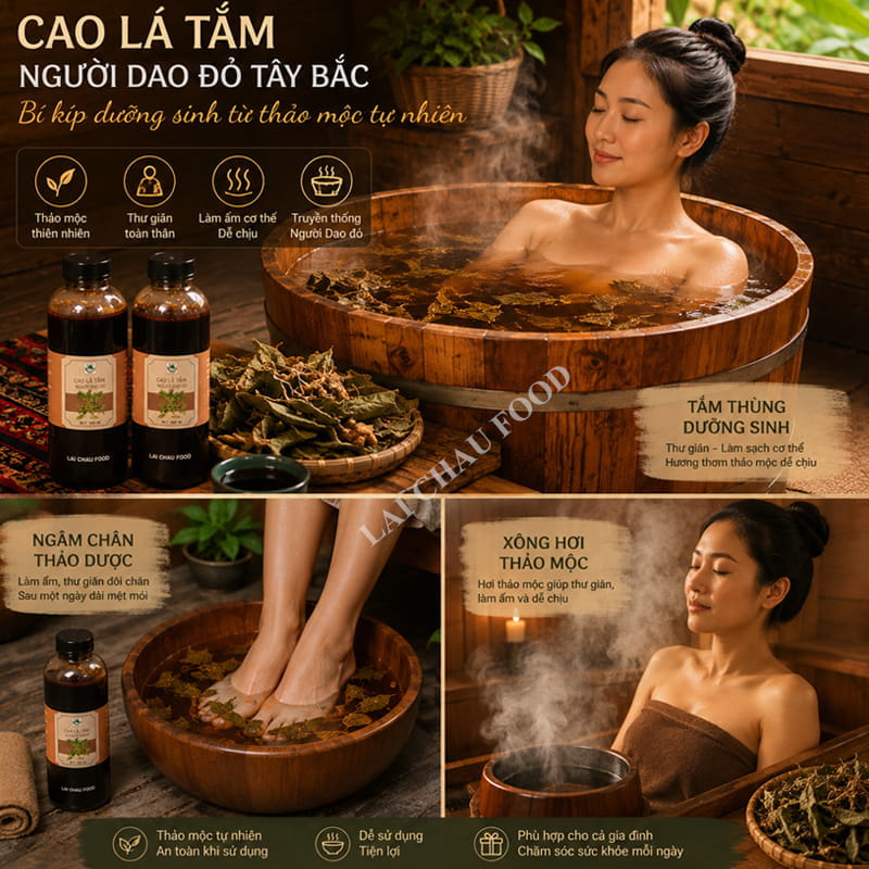 Cao lá tắm người dao đỏ Tây Bắc