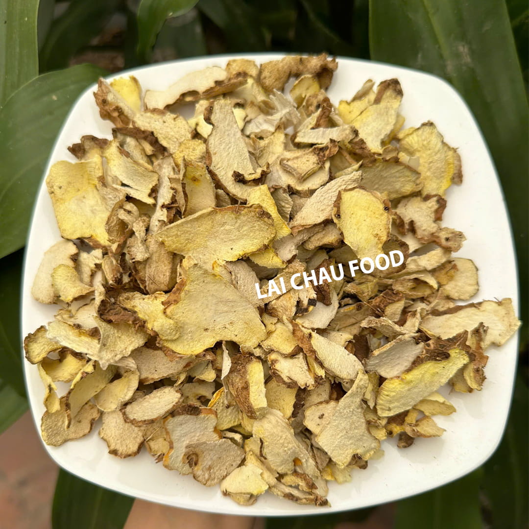 Nần nghệ khô thái lát pha trà