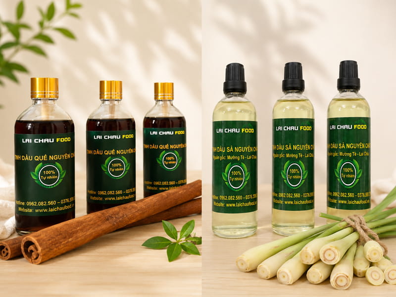 Combo tinh dầu sả, tinh dầu quế 100ml
