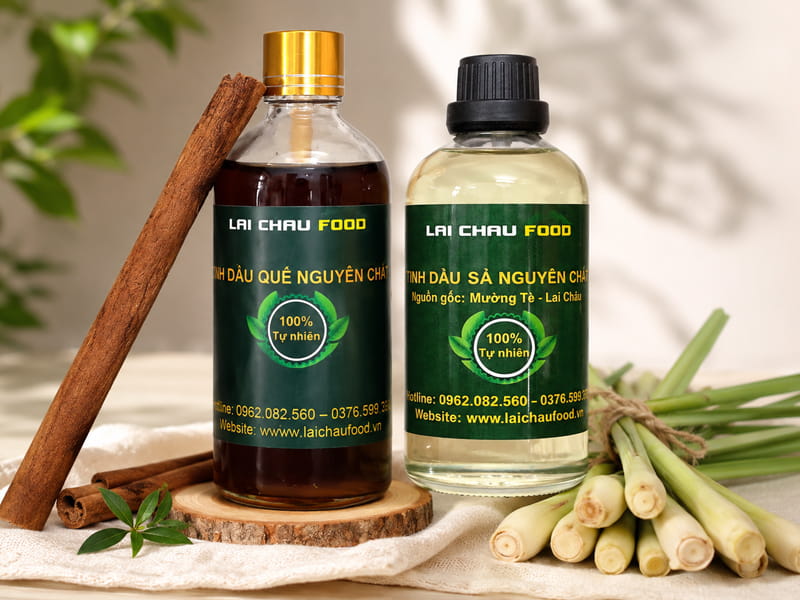 Combo tinh dầu sả, tinh dầu quế 100ml